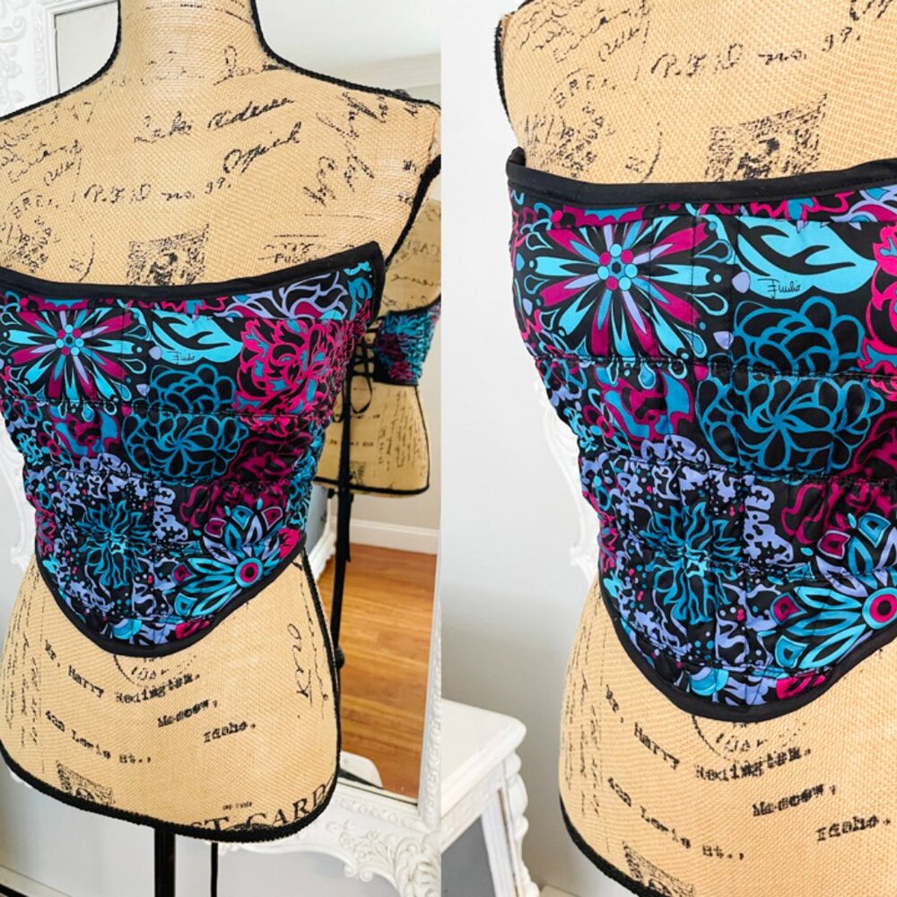 New York Couture One of a Kind Reworked Emilio PUCCI Boned Corset Crop